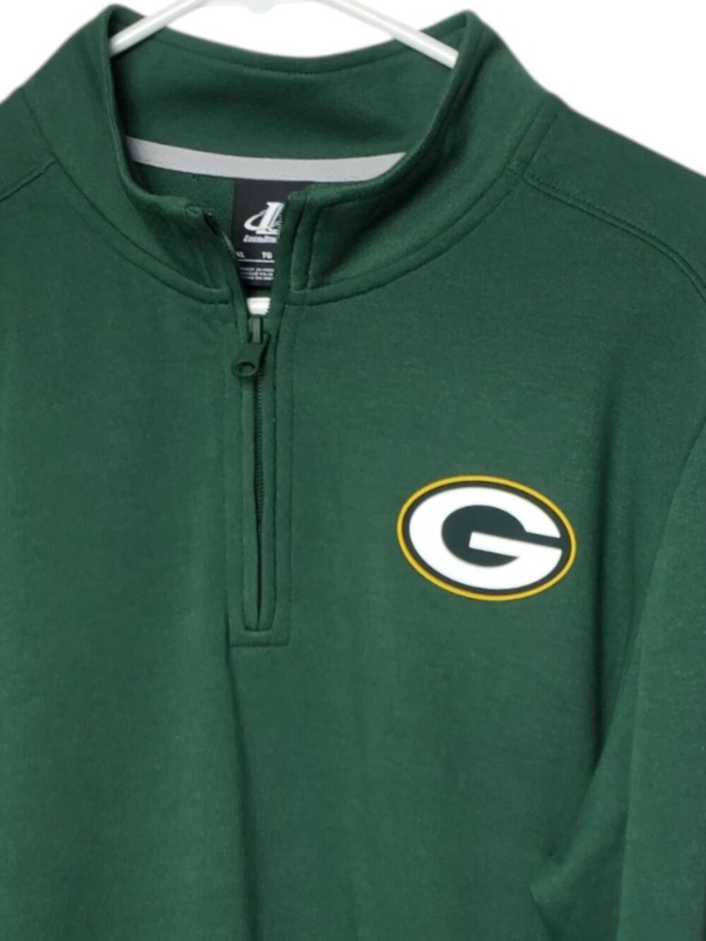 NFL Logo Athletic Bay Packers 1/4 Zip Pullover Women Sweatshirt Green Xlarge - Picture 8 of 11